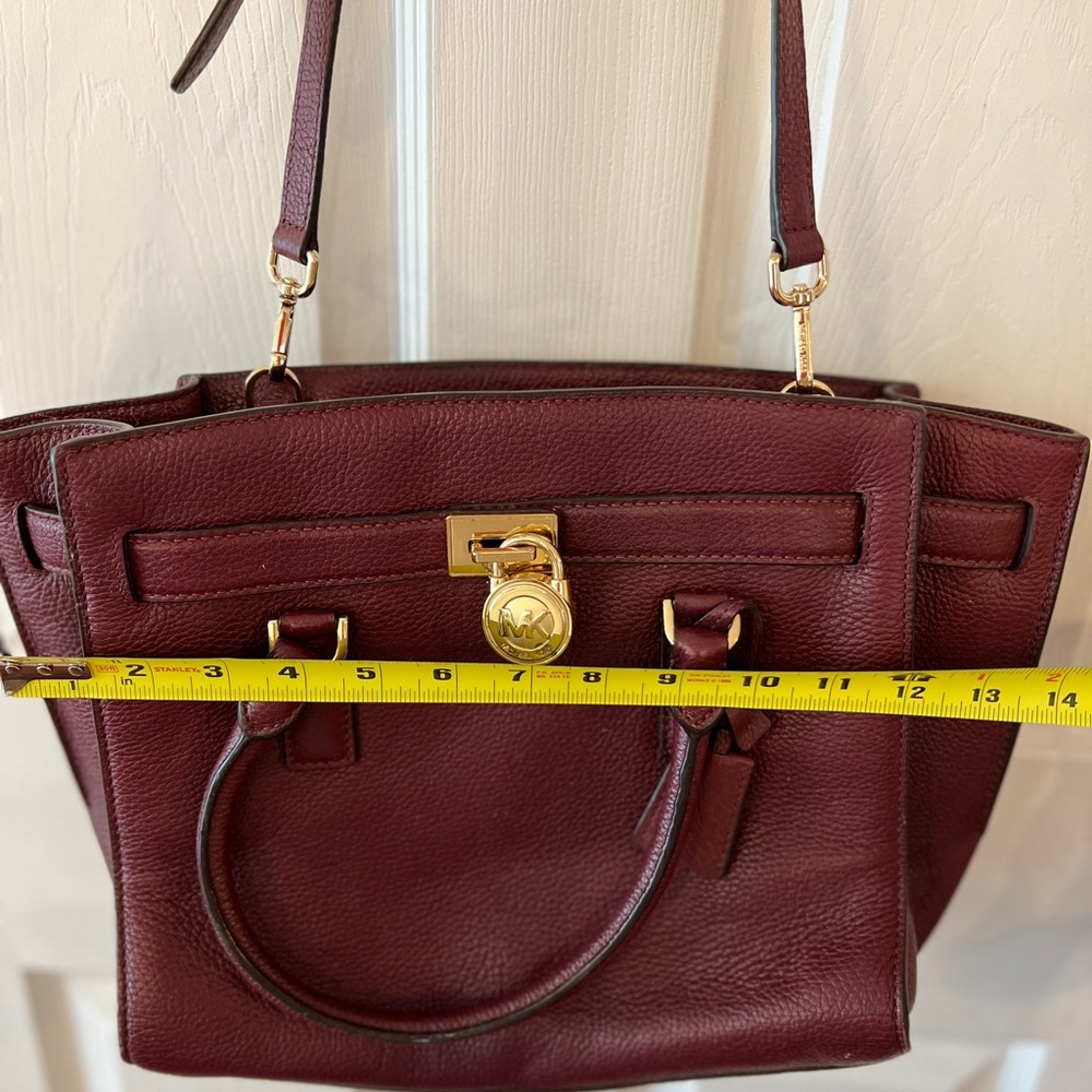 Michael Kors Hamilton Large Leather Satchel - Picture 9 of 10